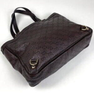 Gucci Bag Signature Handbag Black Abby GG Leather Tote
